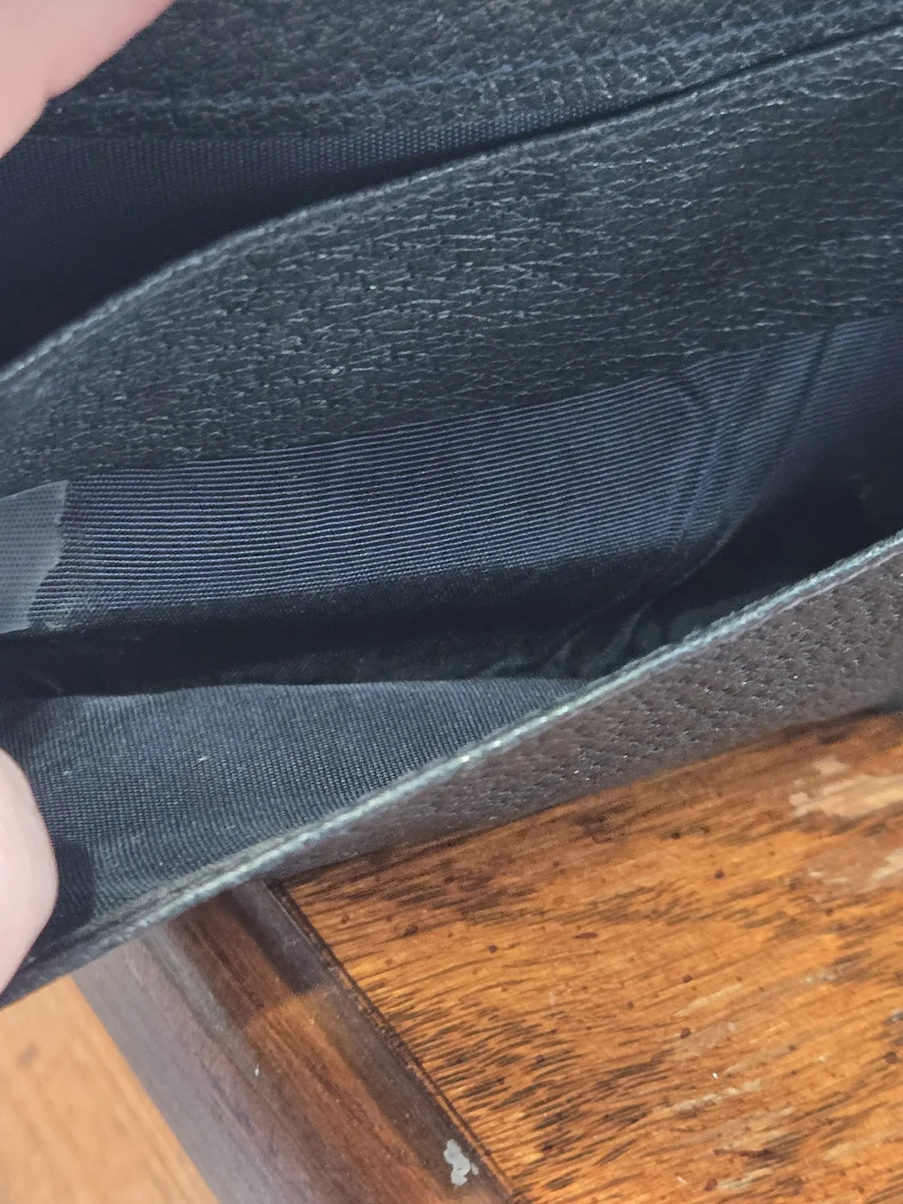 Vintage Gucci GG Canvas Sherry Line Wallet Black Leather Trim Italy Authentic - Picture 15 of 16